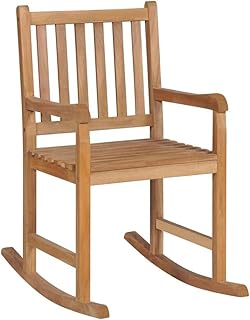 Chaise à bascule en bois de teck massif fauteuil de jardin intérieur