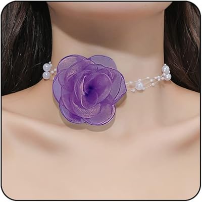 Collier ras du cou vintage en forme de fleur de rose pour femmes, fausse perle, goutte d'huile, collier ras du cou pour mariée, fête de mariage, été. DIAYTAR COTE D'IVOIRE, c'est plus de 300 000 références de produits disponibles en ligne, avec des prix attractifs et des services de livraison rapides pour satisfaire les besoins des consommateurs ivoiriens.
