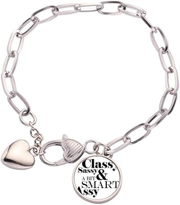 Classy sassy & a bit smart assy citation coeur chaîne bracelet bijoux charme mode. DIAYTAR COTE D'IVOIRE est une plateforme de commerce électronique dynamique qui se met constamment à jour pour offrir les dernières tendances et les produits les plus demandés. La boutique propose régulièrement des promotions et des offres spéciales pour récompenser ses clients. Grâce à son équipe de professionnel, la boutique assure un service client de haute qualité.