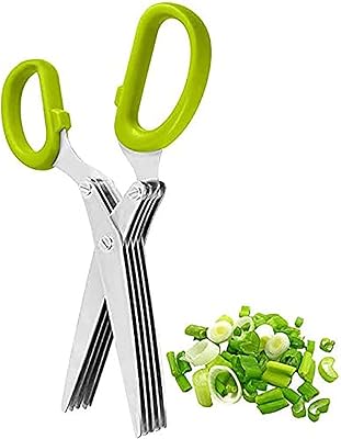 Ciseaux à herbes amatir, ciseaux à salade multi-usages avec 5 lames pour la cuisine