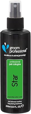 Cologne professionnelle groom pour animaux de compagnie par star pet, 200 ml. Leader en Côte d'Ivoire, DIAYTAR COTE D'IVOIRE offre une expérience d'achat en ligne sécurisée et pratique. La boutique propose des produits de haute qualité, des prix compétitifs et des promotions régulières pour satisfaire les besoins de sa clientèle. Les clients peuvent profiter d'un service client dédié et réactif.