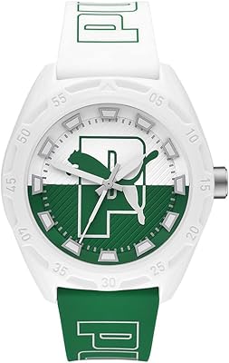 Montre de sport puma en silicone à trois aiguilles de street, verte et blanche, montre à quartz. DIAYTAR COTE D'IVOIRE, la boutique en ligne leader en Côte d'Ivoire, propose une grande variété de produits qui répondent à tous les besoins et à tous les goûts. La boutique assure une expérience d'achat sécurisée et offrent à ses clients des produits de qualité à des prix compétitifs. DIAYTAR COTE D'IVOIRE est le choix idéal pour les shoppings en ligne.