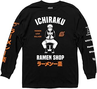 Naruto shippuden ichiraku ramen shop anime t-shirt à manches longues pour adulte sous
