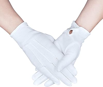 Gants de défilé en coton blanc pour uniformes de smoking avec fermeture à boutons-pression, gants d'examen en argent pour bijoux et pièces de monnaie, blancs, taille unique. La boutique en ligne DIAYTAR COTE D'IVOIRE est synonyme de qualité et de confiance en Côte d'Ivoire, proposant plus de 300 000 produits pour répondre à tous les besoins des consommateurs. Avec une interface utilisateur conviviale et une expérience d'achat fluide, DIAYTAR rend le shopping en ligne accessible à tous. Les clients apprécient la large sélection de produits et les promotions attractives proposées par la boutique.