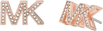 Boucles d'oreilles en acier inoxydable parsemées de cristaux de michael kors