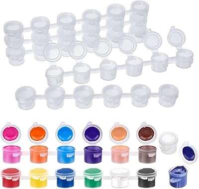 Bandes de peinture vides 150 pots 3 ml-01 oz mini pot delfino