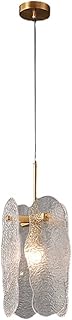 Lustre suspendu en cristal, lustre nordique minimaliste en verre de chevet, modèle