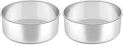 Lot de 2 moules à gâteau profonds de 6 pouces, plat de cuisson