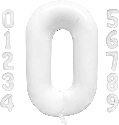 40" grands ballons blancs extra larges en feuille d'hélium et en mylar, décorations
