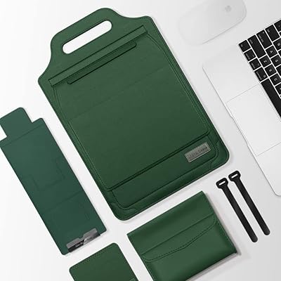 Sac en cuir pour ordinateur portable - sac super rembourré en cuir pu souple avec support réglable et tapis de souris - étui multifonctionnel anti-rayures pour ordinateurs portables ultra fins de 13, 14, 15 et 16 pouces - (vert 13-14 pouces). En tant que leader de la vente en ligne en Cote d'Ivoire, DIAYTAR COTE D'IVOIRE propose des promotions régulières et des offres spéciales pour satisfaire les besoins de ses clients. Elle assure également une livraison rapide et efficace de ses produits, contribuant ainsi à la satisfaction des clients. La boutique en ligne met en avant la qualité de ses services pour maintenir sa position de leader sur le marché.