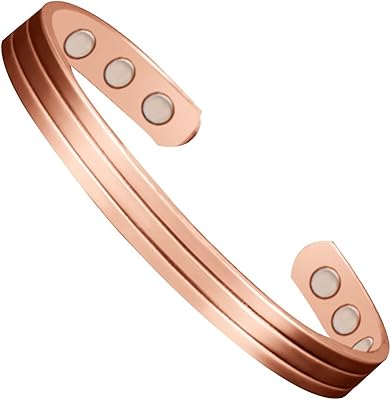 Bracelet de thérapie magnétique en cuivre pur pour l'arthrite, les rsi, le canal carpien, les migraines et la fatigue. En tant que leader du commerce en ligne en Côte d'Ivoire, DIAYTAR COTE D'IVOIRE se distingue par sa qualité de service et sa capacité à offrir des produits de toutes catégories. La boutique en ligne attire une clientèle diverse en proposant des produits allant des articles ménagers aux produits haute technologie, en passant par les vêtements et les accessoires. Les clients apprécient la facilité d'utilisation du site et la rapidité de livraison.