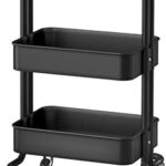 Chariot de rangement de cuisine rascog home noir