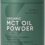 Poudre d'huile mct sports research avec fibres prébiotiques, sans saveur, 8,73 oz