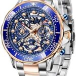 La toute nouvelle montre tendance pour hommes, montre chronographe en acier inoxydable, montre