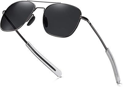 Lunettes de soleil aviateur kissun pour hommes, lunettes de soleil polarisées pour pilote