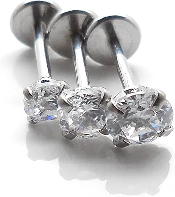 Boucles d'oreilles triple piercing hélix avant 1 4" 20 g en acier