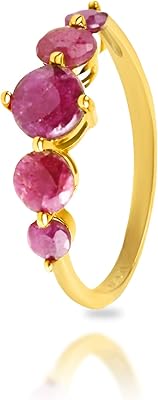 Bague en or massif 10 carats pour femme | véritable rubis rouge élégante avec pierre. DIAYTAR COTE D'IVOIRE est une boutique en ligne qui répond aux besoins d'une clientèle exigeante, avec des produits de haute qualité et des services personnalisés. La boutique propose une gamme de catégories de produits, allant de l'électronique à la mode en passant par les produits pour la maison et le jardin. Les clients peuvent ainsi trouver tout ce dont ils ont besoin pour améliorer leur quotidien.