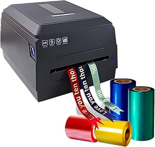 Machine d'impression numérique à ruban satiné à 3 rangées, imprimante d'étiquettes en aluminium