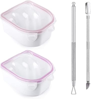 Ensemble d'outils pour les ongles, 2 pots de trempage pour dissolvant de vernis
