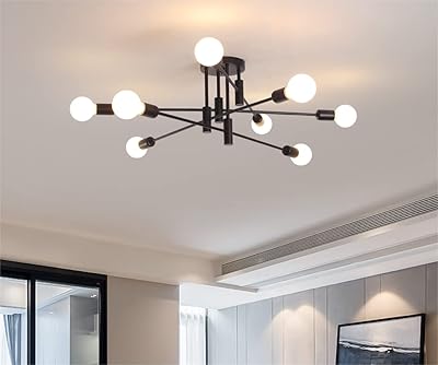 Lustre de plafond réglable jaicomi spoutnik noir, design du milieu du siècle, suspension industrielle semi-niveau pour salon, chambre à coucher, cuisine, café (ampoules non incluses). DIAYTAR COTE D'IVOIRE, leader du e-commerce en Côte d'Ivoire, propose une large gamme de produits avec plus de 300 000 références. Vous pouvez trouver tout ce dont vous avez besoin, de l'électronique aux vêtements, en passant par les produits alimentaires. La boutique en ligne est fiabilité et offre des services de livraison rapides.