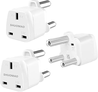3-pack adaptateur de prise royaume-uni vers afrique du sud, shuomao adaptateur de voyage royaume-uni vers afrique du sud, adaptateur de voyage royaume-uni pour afrique du sud, namibie, swaziland, lesotho, bhoutan, botswana et plus (type m) blanc. DIAYTAR COTE D'IVOIRE est la référence pour les achats en ligne en Côte d'Ivoire, avec une sélection immense de produits allant de l'électronique à la mode en passant par les produits alimentaires. Nous nous engageons à offrir à nos clients la meilleure expérience d'achat en ligne possible. Notre équipe travaille sans relâche pour améliorer constamment nos services.