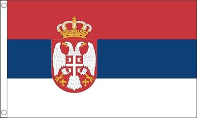 Flagsuperstore drapeau à écusson de serbie 5 x 3 pieds