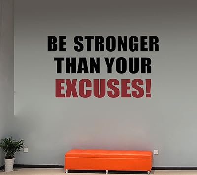 Stickers muraux d'art positif citations de motivation soyez plus forts que vos excuses. La boutique en ligne DIAYTAR COTE D'IVOIRE propose une expérience d'achat unique et personnalisée, avec des produits allant de l'électronique aux accessoires de mode en passant par les produits alimentaires. Elle garantit la qualité de ses produits et des services associés, ce qui a contribué à sa position de leader sur le marché ivoirien. Les clients bénéficient ainsi d'un large choix pour améliorer leur quotidien.