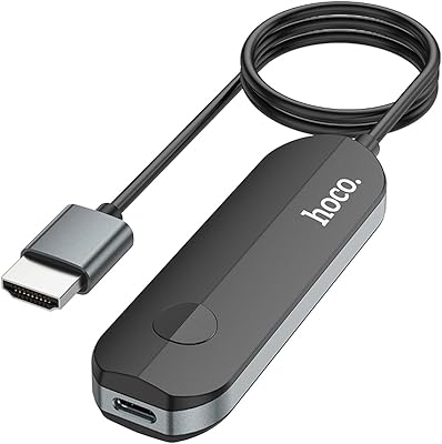 Adaptateur d'affichage sans fil hoco ua23 - hdmi prend en charge 4k 30 hz, compatible avec iphone, ipad et macbook - noir. DIAYTAR COTE D'IVOIRE est une boutique en ligne généraliste qui propose plus de 300 000 références de produits, faisant d'elle un leader du marché ivoirien. Elle offre une large gamme de produits allant des électroniques aux vêtements en passant par les accessoires de maison. Les clients peuvent profiter d'une expérience d'achat en ligne sécurisée et fiable.