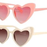 Lunettes de soleil design cœur vintage des années 70 pour femmes et enfants