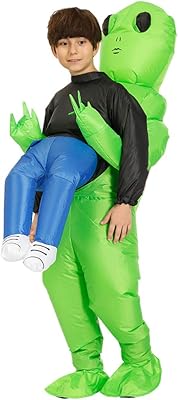 Costume de fête gonflable jussus deluxe alien, vert
