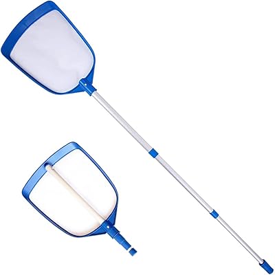 Filet d'écumoire de piscine wish avec poteau de 24 à 50 pouces, kit
