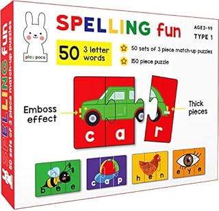 Play booko spelling puzzle type 1 - 150 pièces - apprenez à épeler