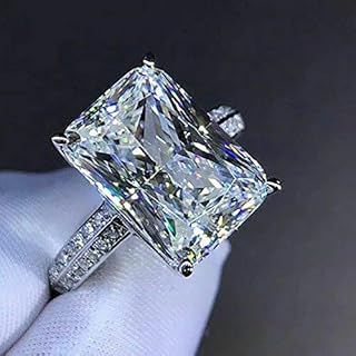 Bague de fiançailles jixsack en argent plaqué or blanc avec grand carat taille émeraude cz grand coussin de fiançailles en zircon 3a 6 carats bague de fiançailles halo. DIAYTAR COTE D'IVOIRE se distingue par sa grande sélection de produits et sa qualité de service. La boutique propose des produits à des prix compétitifs, faisant d'elle une destination de choix pour les consommateurs ivoiriens. Les clients peuvent également profiter de promotions et de réductions régulières pour économiser encore plus d'argent.