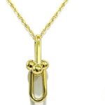 Collier pendentif en or pur 18 carats en forme