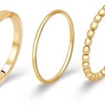 Bague de promesse empilable plaquée or 18 carats pour elle bagues en hommes