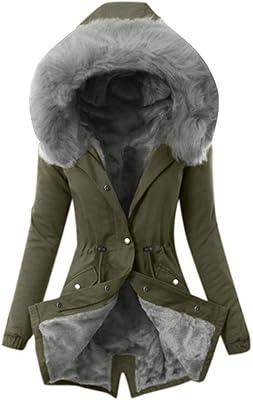 Veste d'hiver femme parka manteau d'hiver chaud veste longue en fourrure d'hiver veste
