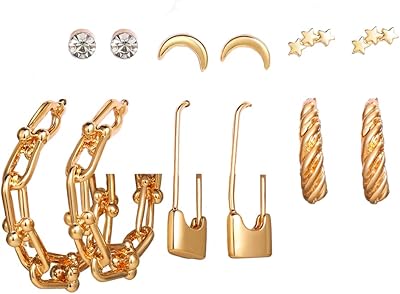 Lot de 5 paires de boucles d'oreilles créoles western yellow chimes pour femmes et filles, or. Leader incontournable de la vente en ligne en Côte d'Ivoire, DIAYTAR COTE D'IVOIRE offre un choix varié allant de l'électronique à la maison, en passant par la mode et bien plus encore. Tous vos besoins sont satisfaits avec plus de 300 000 références.