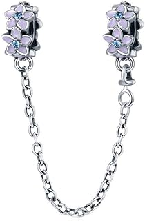 Pendentif chaîne de sécurité en forme de cœur en argent sterling 925 pour