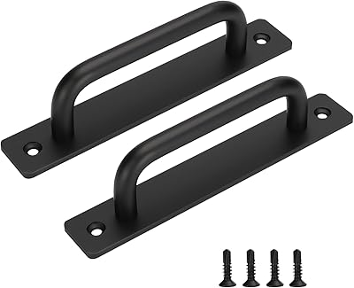 Poignées de porte de grange noires et dorées, 2 pièces, poignées de porte