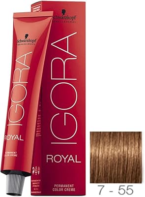 Coloration cheveux igora royal, 7-55, blond moyen extra doré, 60g