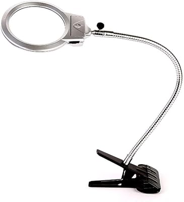 Loupe de bureau led pour la lecture, grande loupe avec lampe de table