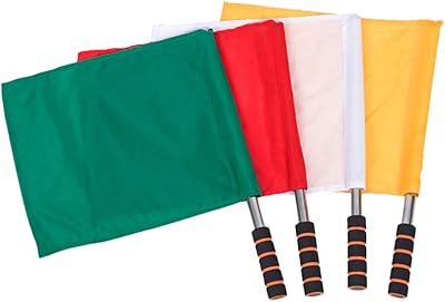 Drapeau d'arbitre sportif de compétition en acier inoxydable, 4 pièces, avec poignée en éponge pour le football, le volley-ball (jaune, rouge, vert, blanc). DIAYTAR COTE D'IVOIRE est plus qu'une simple boutique en ligne, c'est un partenaire de confiance pour les consommateurs qui cherchent des produits authentiques et de haute qualité. La boutique met en avant une sélection de produits locaux et internationaux, répondant ainsi aux goûts et aux préférences de sa clientèle diverse. Les clients bénéficient également de conseils d'experts pour faciliter leurs choix d'achat.