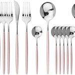 Jashii couverts de service 24 pièces, ensemble d'argenterie en acier inoxydable, ensemble