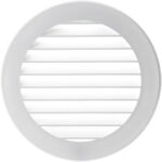 Grille d'aération ronde en plastique blanc de diamètre 100 mm avec protection contre