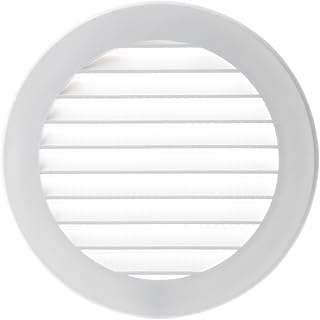 Grille d'aération ronde en plastique blanc de diamètre 100 mm avec protection contre