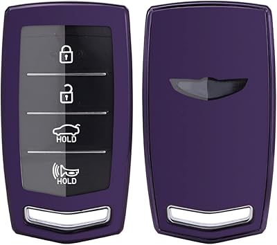 Housse de clé d'entrée sans clé en tpu souple horand pour hyundai 2017-2020