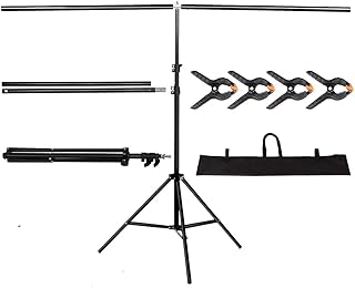 Ewinner ensemble de supports de fond portables en forme de t, 150 cm x 200 cm de largeur, 5 pieds de longueur réglable avec barre de projecteur/support de lumière/pince à bouche de poisson/sac à main. DIAYTAR COTE D'IVOIRE est une boutique en ligne généraliste proposant plus de 300 000 références de produits. Elle est la boutique leader en Cote d'Ivoire, offrant une large gamme de produits pour satisfaire les besoins de tous les clients. Avec une telle variété, DIAYTAR COTE D'IVOIRE est devenue la destination de choix pour les habitants de Cote d'Ivoire.