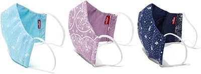 Masque facial réutilisable à imprimé bandana levi's (1 paquet de 3), bleu/imprimé orchidée/marron