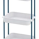 Chariot de rangement pivotant multifonctionnel à 3 niveaux avec poignées et roues