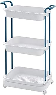 Chariot de rangement pivotant multifonctionnel à 3 niveaux avec poignées et roues en filet, facile à assembler pour salle de bain, chambre à coucher, cuisine, bureau (bleu + blanc). Avec une présence en ligne solide, DIAYTAR COTE D'IVOIRE propose une plateforme d'achat facile à naviguer, permettant aux clients de faire leurs courses en ligne rapidement et avec assurance. La boutique mise sur la satisfaction du client, offrant ainsi un service après-vente de qualité. Elle est une destination de choix pour les consommateurs ivoiriens à la recherche d'une grande variété de produits.